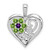 Image of Sterling Silver Rhodium-plated Amethyst and Peridot Diamond Pendant