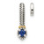 Image of Sterling Silver w/ 14k Polished Created Sapphire Chain Slide Pendant