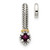 Image of Sterling Silver w/ 14k Polished Rhodolite Garnet Chain Slide Pendant