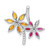 Image of 14k White Gold Diamond and 2.20 Citrine/Pink Tourmaline Flower Pendant