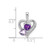 Image of Sterling Silver Rhodium-plated Amethyst Pink Quartz and Diamond Pendant