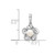 Image of Sterling Silver Rhodium-plated Floral Freshwater Cultured Pearl Pendant