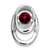 Image of Sterling Silver Rhodium-plated Garnet Birthstone Vibrant Chain Slide Pendant