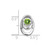Image of Sterling Silver Rhodium-plated Peridot Birthstone Vibrant Chain Slide Pendant