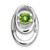 Image of Sterling Silver Rhodium-plated Peridot Birthstone Vibrant Chain Slide Pendant
