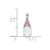 Image of Sterling Silver Rhodium-plated Diamond Created Pink Sapp. Simulated Opal Pendant