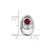 Image of Sterling Silver Rhodium-plated Lab Created Ruby Birthstone Vibrant Chain Slide Pendant
