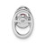 Image of Sterling Silver Rhodium-plated Lab Created Ruby Birthstone Vibrant Chain Slide Pendant