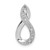 Image of Sterling Silver Rhodium-plated Diamond Figure-8 Chain Slide Pendant