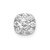 Image of 14K White Gold Lab Grown Diamond SI1/SI2, G H I, Cushion Halo Pendant PM6636-050-WLG
