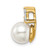 Image of 14K Yellow Gold Lab Grown Diamond SI1/SI2, G H I, Fancy Freshwater Cultured Pearl Chain Slide Pendant PM7997-038-YLG