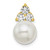 Image of 14K Yellow Gold Lab Grown Diamond SI1/SI2, G H I, Fancy Freshwater Cultured Pearl Chain Slide Pendant PM7997-038-YLG