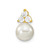 Image of 14K Yellow Gold Lab Grown Diamond SI1/SI2, G H I, Fancy Freshwater Cultured Pearl Chain Slide Pendant PM7997-020-YLG