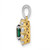 Image of 14K Two-tone Gold Lab Grown Diamond and Created Emerald Pendant