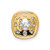 14K Yellow Gold Lab Grown Diamond SI1/SI2, G H I, Cushion Halo Pendant