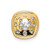 Image of 14K Yellow Gold Lab Grown Diamond SI1/SI2, G H I, Cushion Halo Pendant