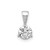 Image of 14k White Gold 1/2ct. Round Lab Grown Diamond SI+, H+, 3 Prong Solitaire Pendant