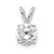 Image of 14K White Gold Lab Grown Diamond 3/4ct. Certified VS/SI, D E F, Solitaire Pendant
