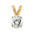 Image of 14K Yellow Gold Lab Grown Diamond 1/2ctw Round Certified VS/SI, D E F, Solitaire Pendant