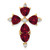 Image of 14K Yellow Gold Lab Grown Diamond & Created Ruby Pendant PM7514-CRU-020-YLG