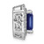 Image of 14K White Gold Lab Grown Diamond & Created Blue Sapphire Pendant PM7504-CSA-062-WLG