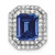 Image of 14K White Gold Lab Grown Diamond & Created Blue Sapphire Pendant PM7504-CSA-062-WLG