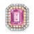 Image of 14K Two-tone Gold Lab Grown Diamond & Created Pink Sapphire Pendant PM7504-CPS-062-WRLG
