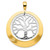 Image of Sterling Silver and Gold-tone Textured Tree Pendant
