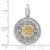 Image of Sterling Silver Rhodium-plated Gold-tone Crystal Pendant