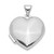 14k White Gold Domed Heart Locket Pendant