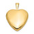 14K Yellow Gold 16mm Heart Locket Pendant