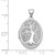 Image of 14k White Gold 21x16mm Oval Tree Locket Pendant