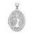 Image of 14k White Gold 21x16mm Oval Tree Locket Pendant