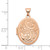 Image of 14k Rose Gold Scroll Design 21mm Oval Locket Pendant