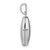Image of 14k White Gold 13mm Oval Plain Assembled Locket Pendant