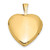 Image of 14k Yellow Gold 16mm Leaf and Scroll Heart Locket Pendant