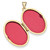 Image of 14k Yellow Gold 26mm Oval 1/2 Hand Engraved Locket Pendant