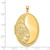 Image of 14K Yellow Gold Oval Heavy Weight Half Scroll Locket Pendant