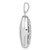 Sterling Silver Rhodium-plated Floral 17mm Oval Locket Pendant