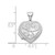 Image of 14k White Gold Reversible Swirl Design 15mm Heart Locket Pendant
