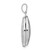 Image of 14k White Gold 17mm Oval Leaf Floral Hand Engraved Locket Pendant