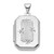 Image of 14k White Gold Diamond-cut Brushed 20mm Rectangular Locket Pendant