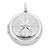 Image of Sterling Silver Rhodium-plated CZ Compass 20mm Round Locket Pendant