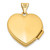 Image of 14K Yellow Gold w/ Rhodium DAUGHTER Floral 18mm Heart Locket Pendant