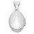 Image of Sterling Silver Rhodium-plated Swirl Design 14mm Oval Locket Pendant