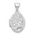 Image of Sterling Silver Rhodium-plated Swirl Design 14mm Oval Locket Pendant