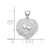Sterling Silver Rhodium-plated Double Hearts 15mm Heart Locket Pendant