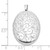 Sterling Silver Rhodium-plated Scroll Design 26x20mm Oval Locket Pendant