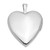 Image of 14k White Gold 20mm Diamond Satin & Diamond-cut Cross Heart Locket Pendant