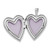 Image of 14k White Gold 20mm Diamond Satin & Diamond-cut Cross Heart Locket Pendant